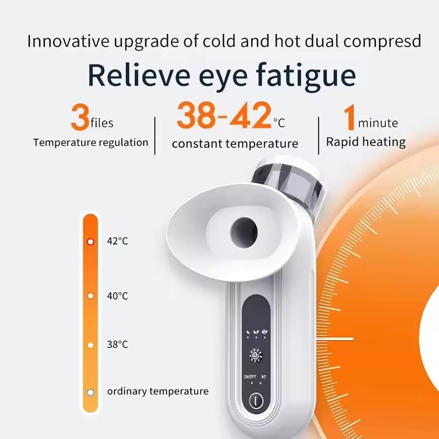 Eye Steamer for Dry Eye Upgraded Eye-Relief Steam-Therapy Heated Nano-Eye-Mist Steam Sprayer for Dry Eye-Face Rechargeable Eye-Mist Steamer for Moisturizing & Cleaning