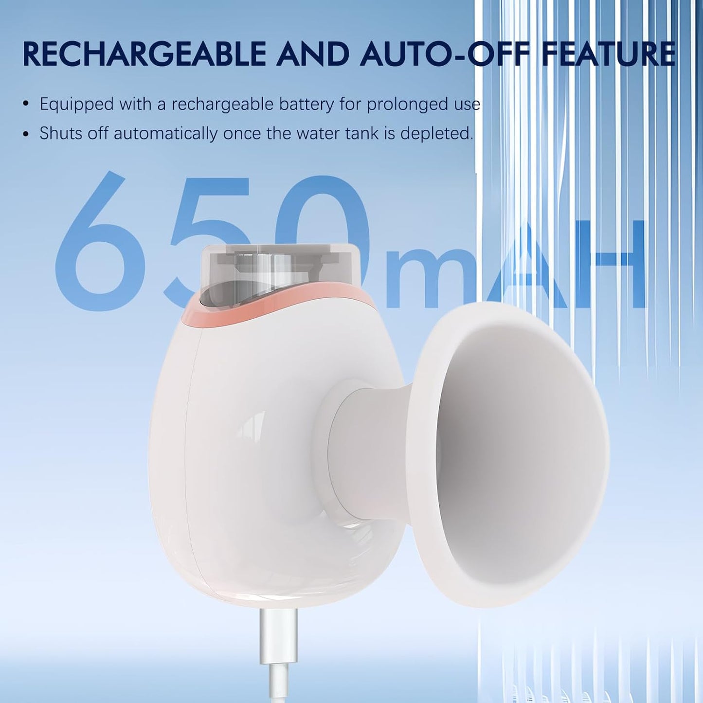 Heated Nano Eye Mist Steam Sprayer - Portable and Rechargeable, Facial Steamer for Dry Eye Relief