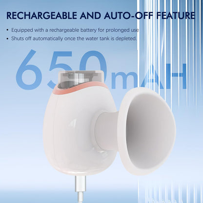 Heated Nano Eye Mist Steam Sprayer - Portable and Rechargeable, Facial Steamer for Dry Eye Relief