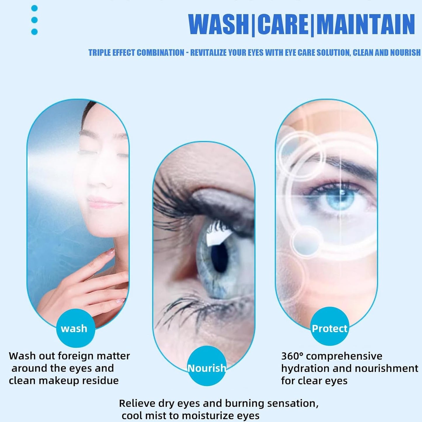 Eye Steamer for Dry Eye Upgraded Eye-Relief Steam-Therapy Heated Nano-Eye-Mist Steam Sprayer for Dry Eye-Face Rechargeable Eye-Mist Steamer for Moisturizing & Cleaning