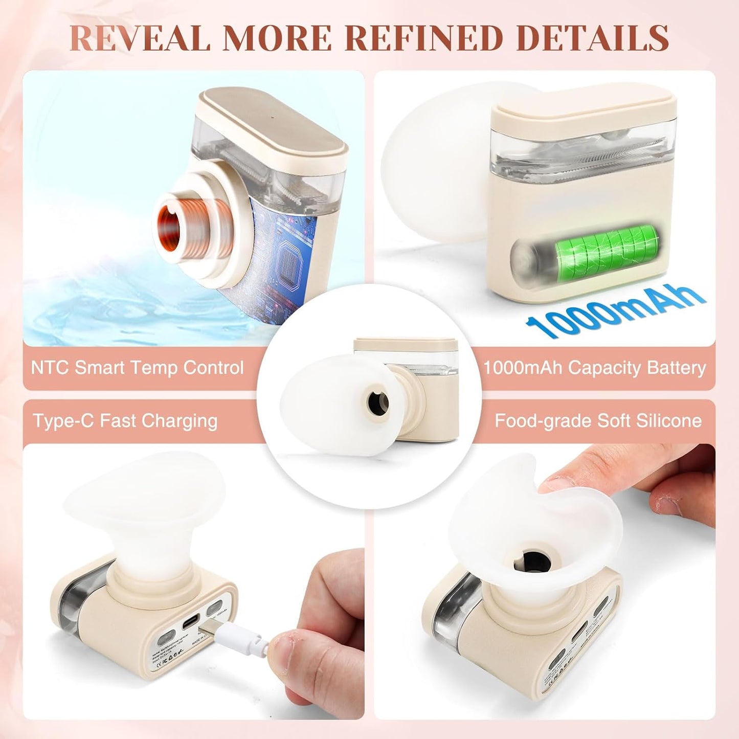 Portable Heated Eye Steamer for Dry Eyes - 3 Heat Settings, Warm Moist Heat Therapy to Restore Natural Tears, Dry Eye Relief Sprayer